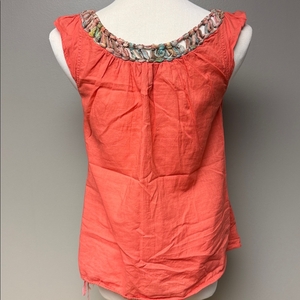 Lucky Brand Boho Ruched Scoop Neck Sleeveless Top – Size S - Picture 5 of 6